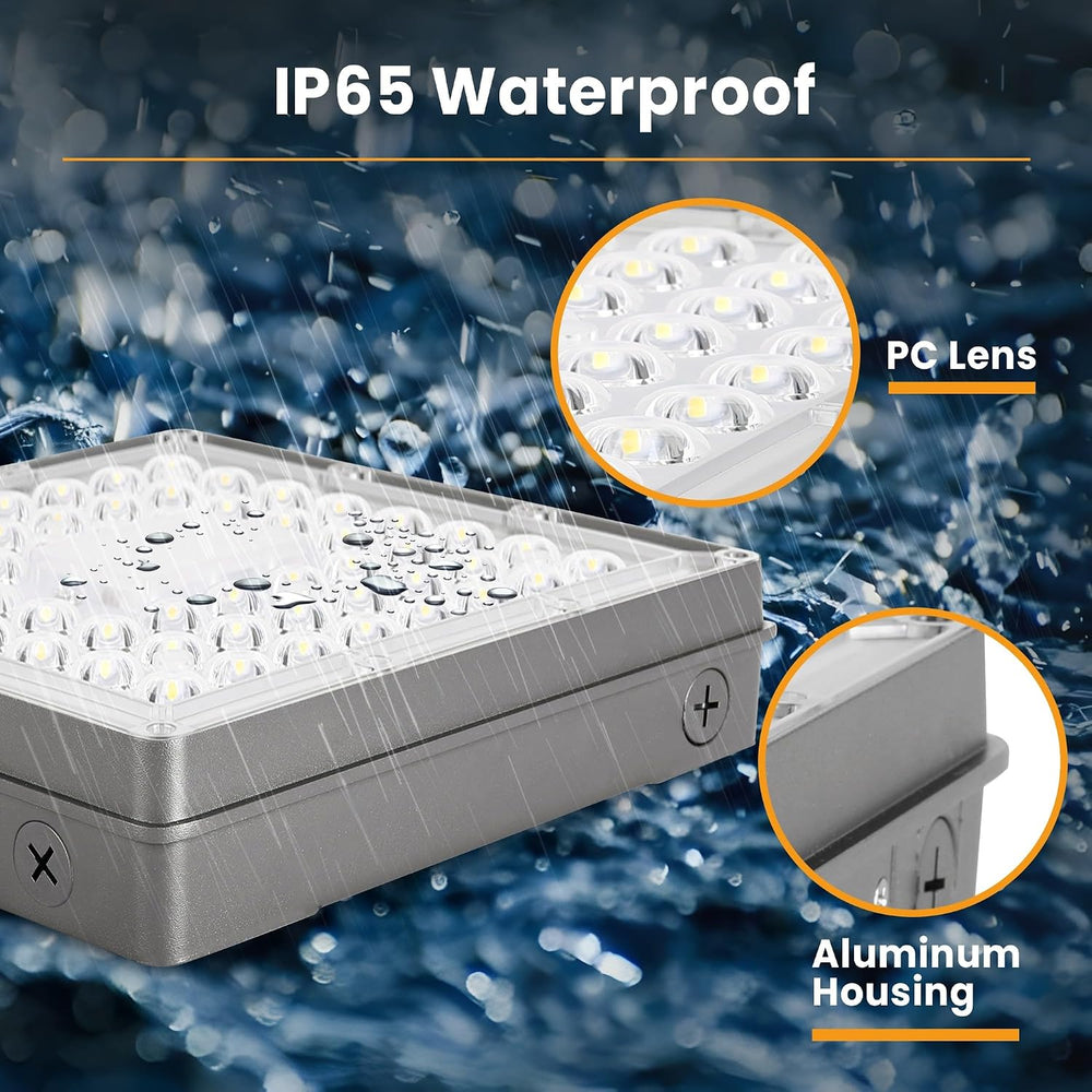 120W LED Canopy Light 4Pack, 60W/80W/100W/120W Selectable 5000K 150LM/W ETL