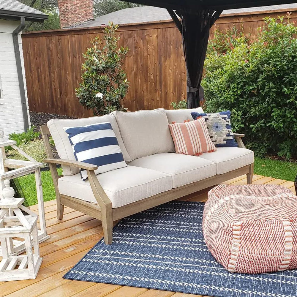 Patio Cushion Covers Replacement 24x24x4, 24x22x4, Tan, 4Pcs