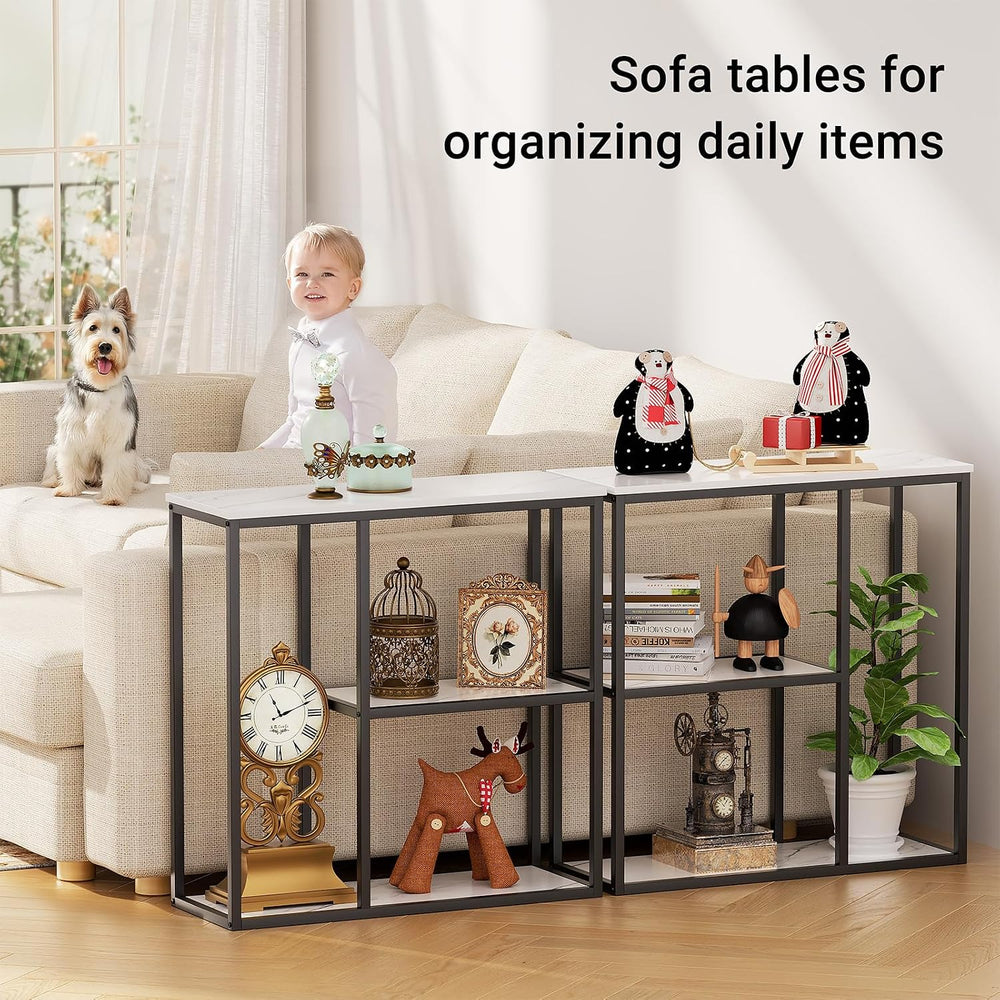 WOHOMO Console Table, 12 Inch Narrow Entryway Table for Living Room, 31.5 Inc...