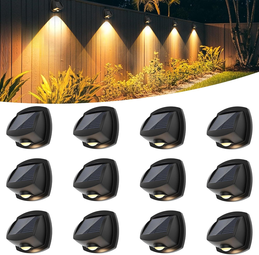 Solar Lights Outdoor Waterproof, Solar Stair Lights Outdoor Decor 12 Pack