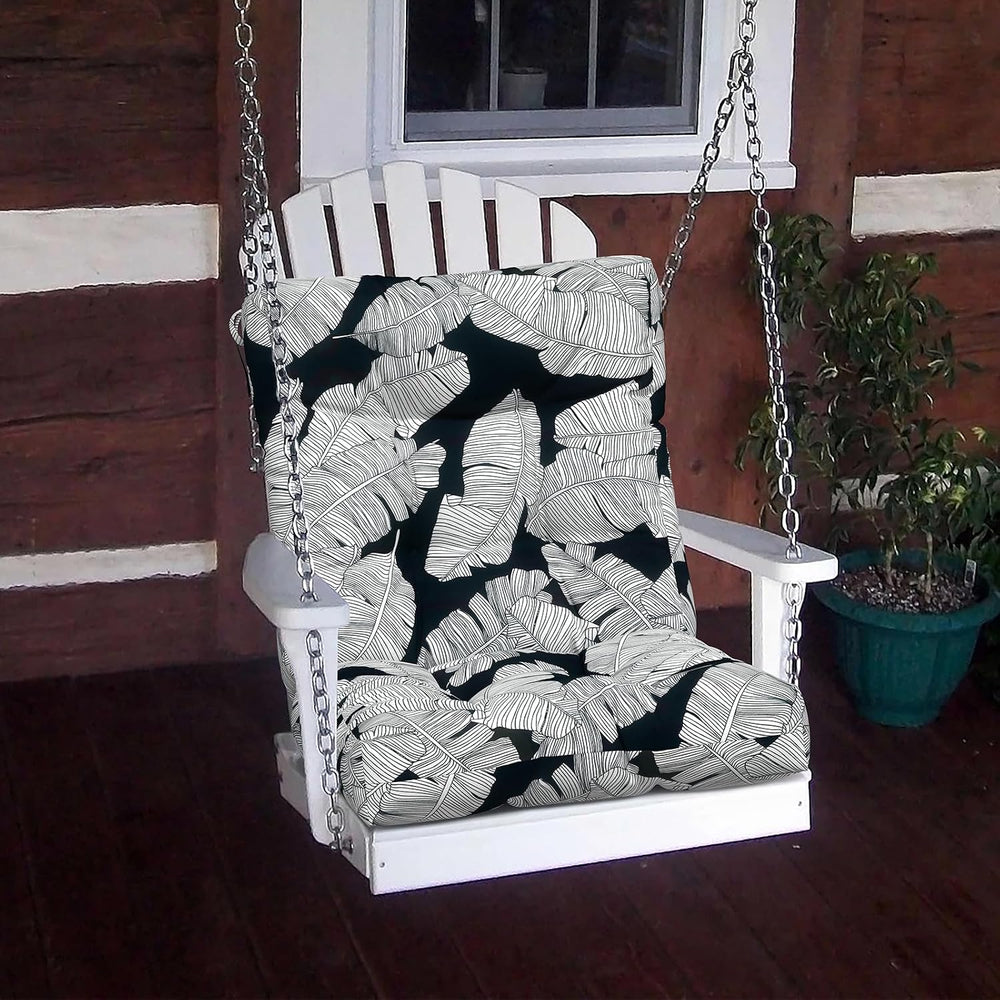 LVTXIII Outdoor Tufted Seat Cushions, Solid Seat and Back Chair Cushion with ...