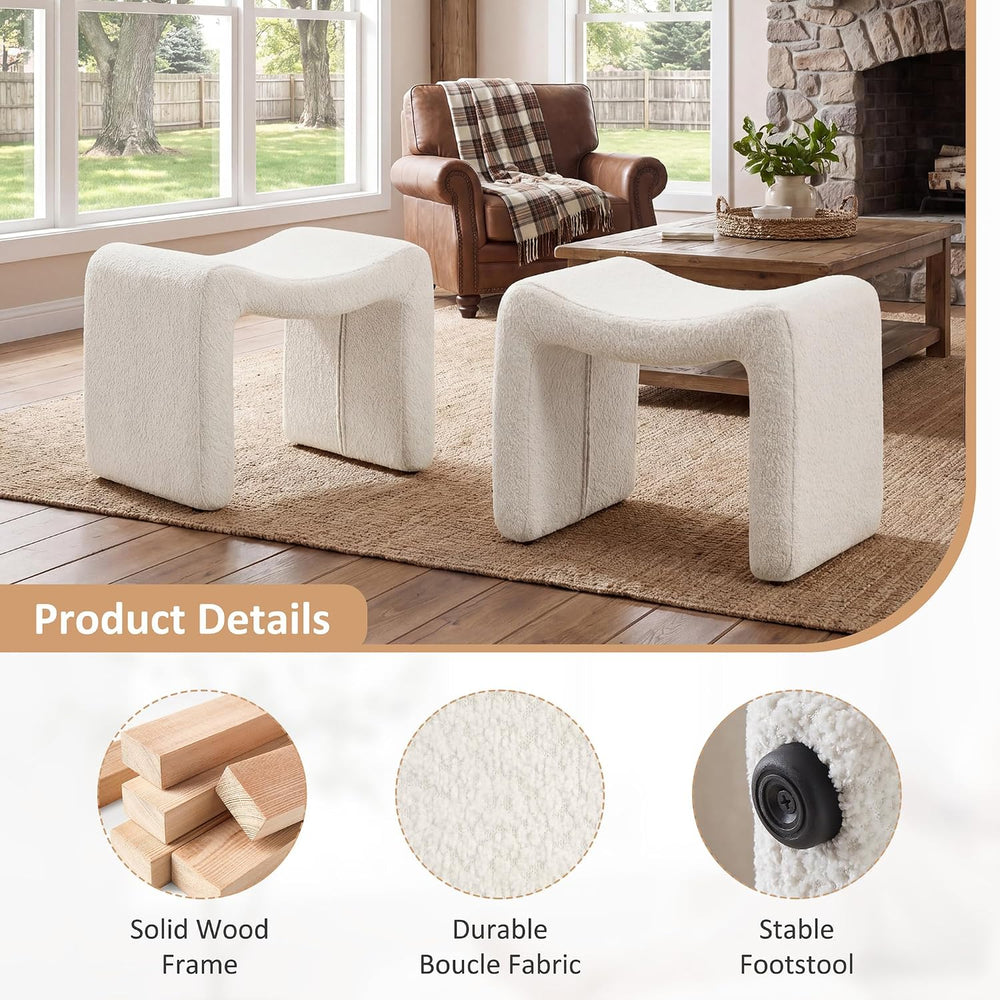 VANOMi Small Footstool Ottoman, Multi-Functional Modern Foot Stool, Sofa Foot...