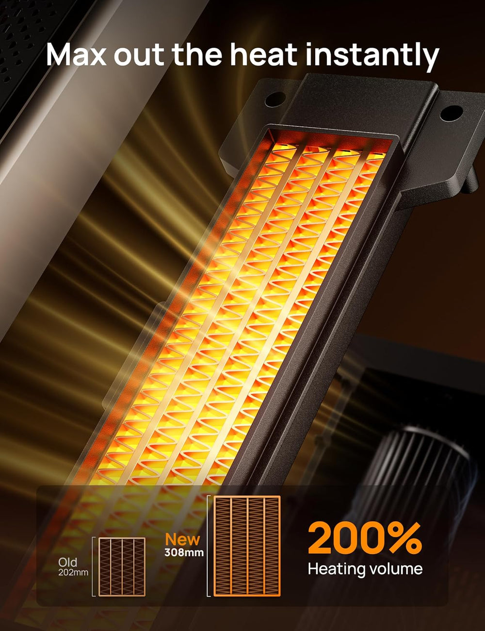 DREO 25 Inch Electric Space Heater for Indoor Use, Large Room, Thermostat