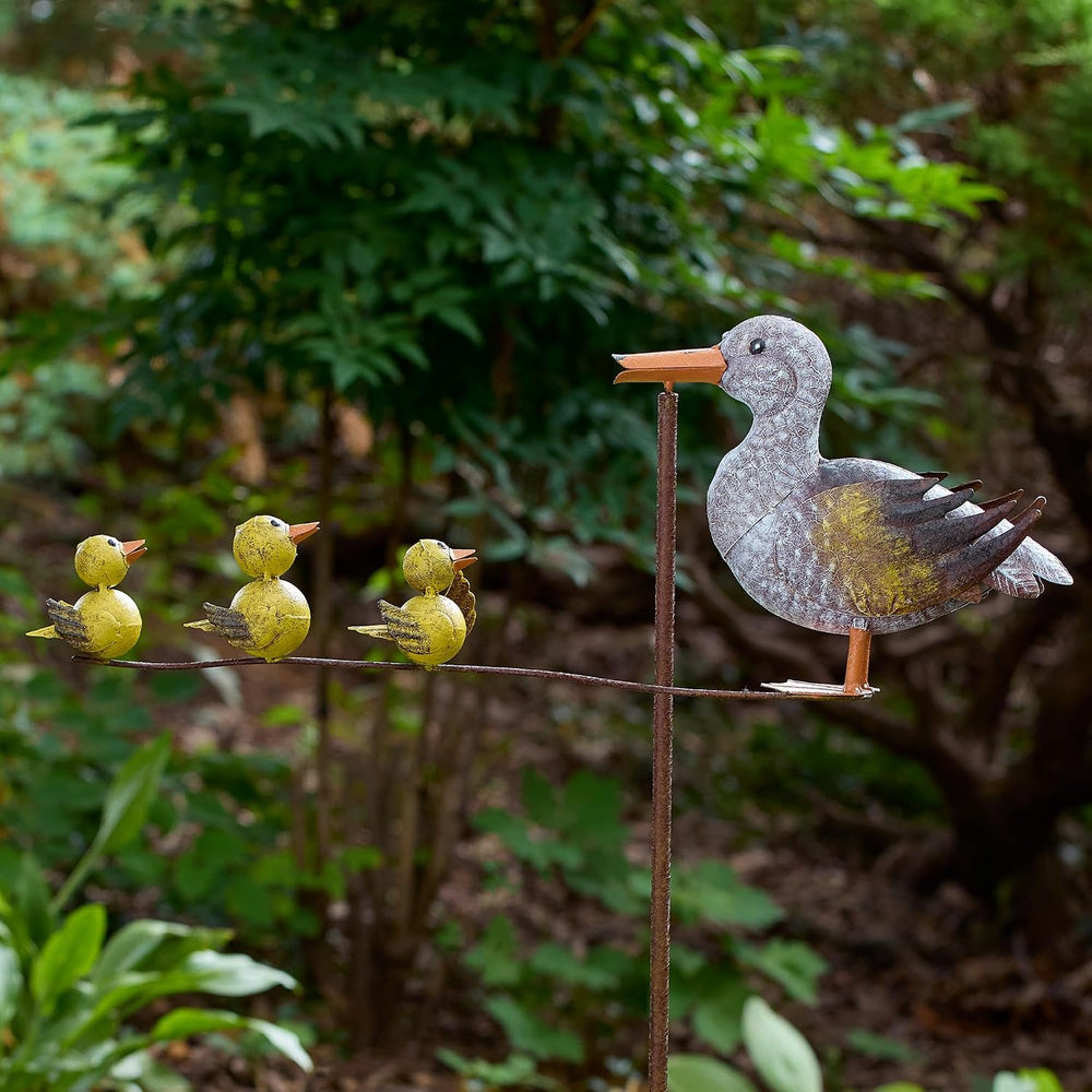 Red Carpet Studios Garden Art Balance Rocker Metal Garden Stake Yard Décor, 4...