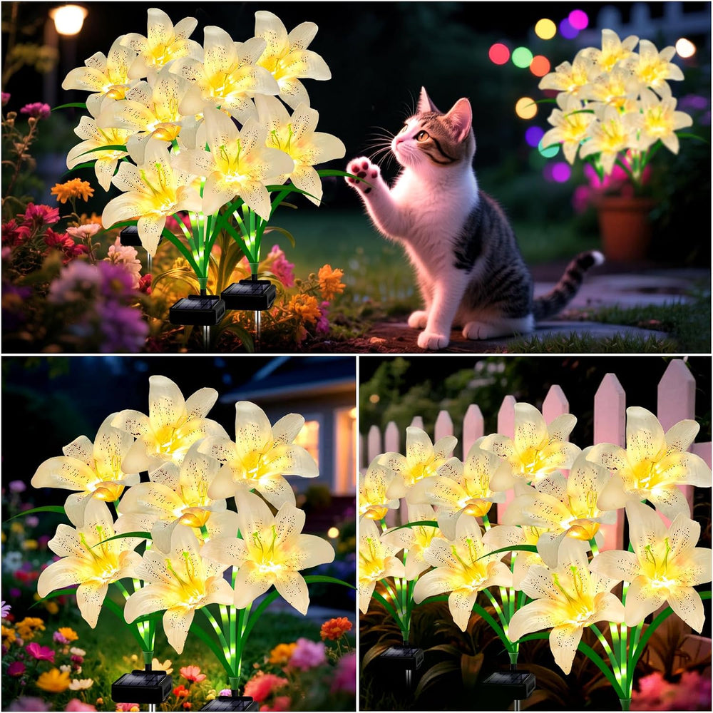 Solar Lights Outdoor, Gift for Women Mom Grandma Wife Daughter, 4 Pack 16 Sol...