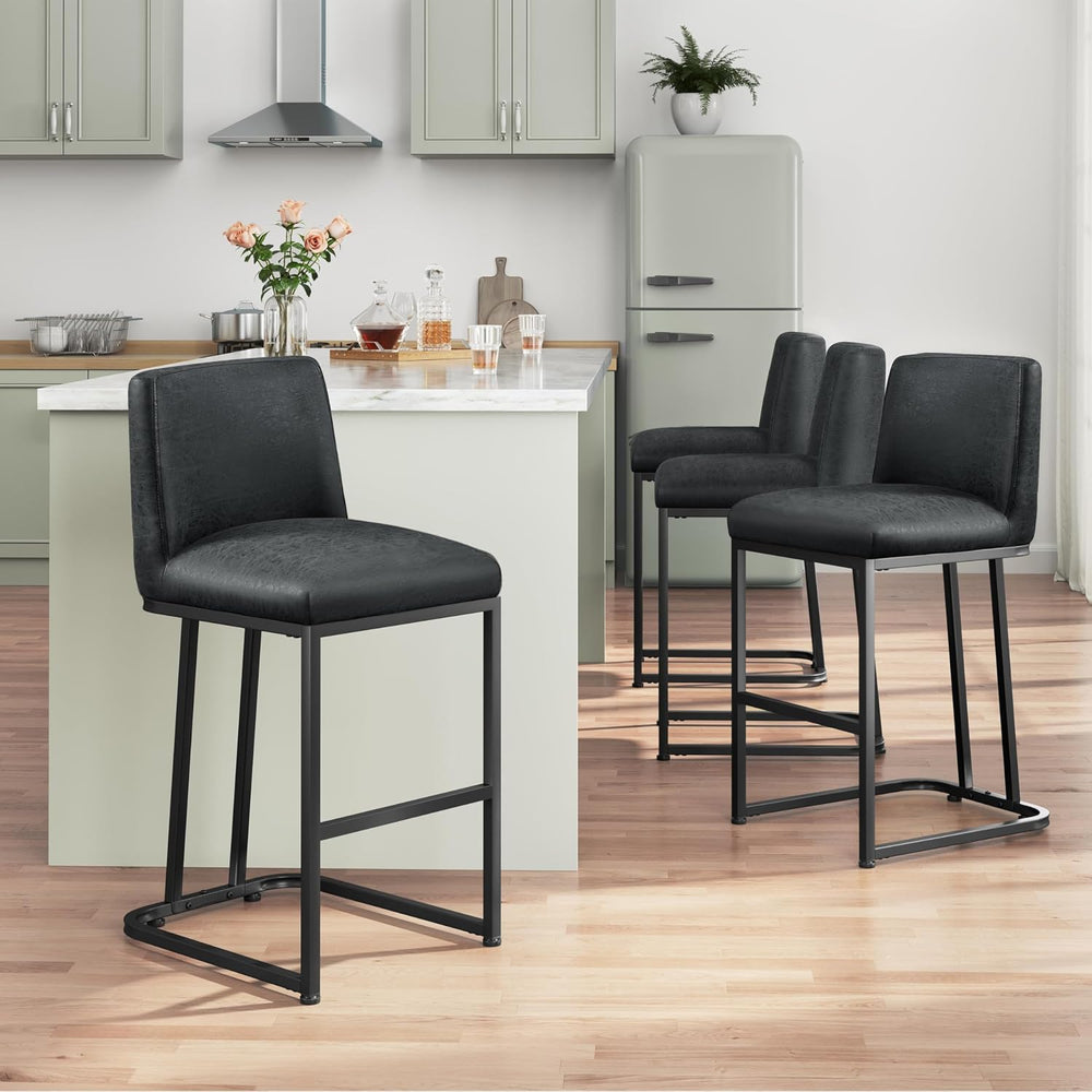 Yaheetech 24'' Bar Stools Set of 4, Counter Height Bar Stools, Dark Gray