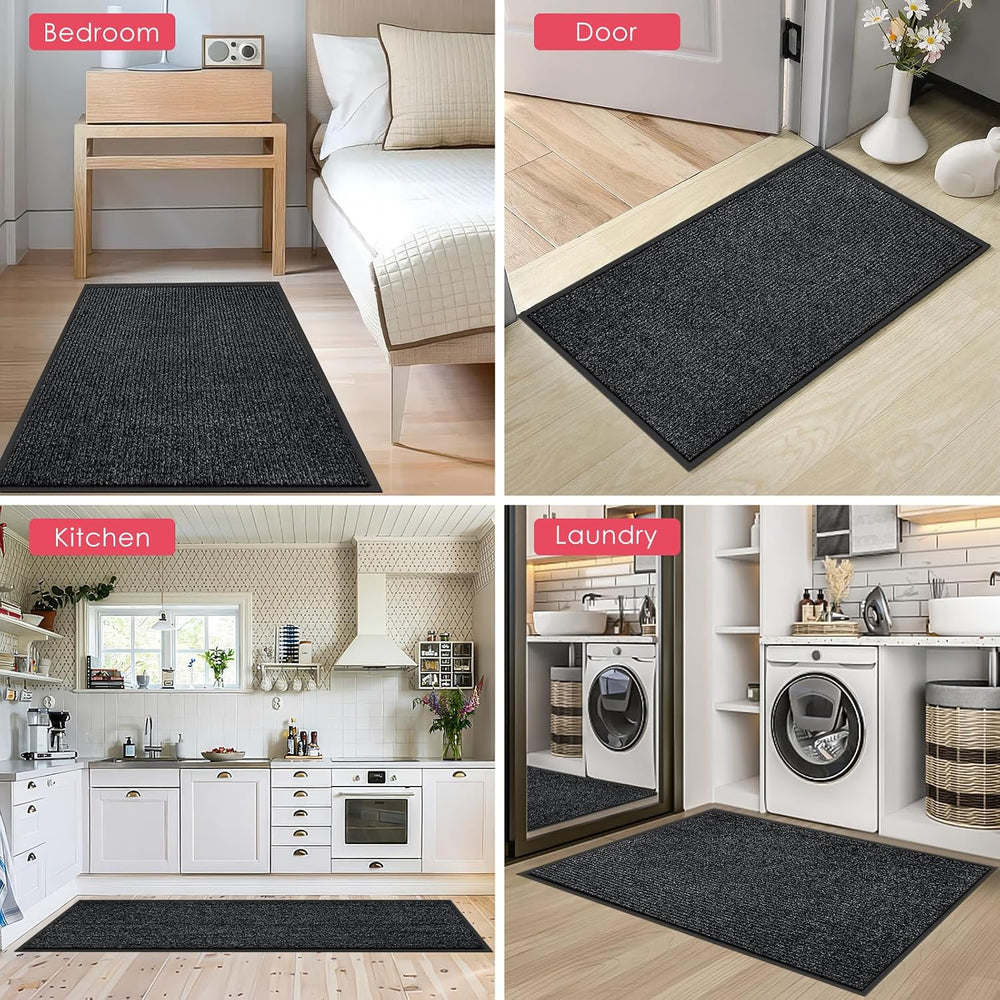 Kuyal Front Door Mat, 2'x3' Indoor Outdoor Entrance Mats