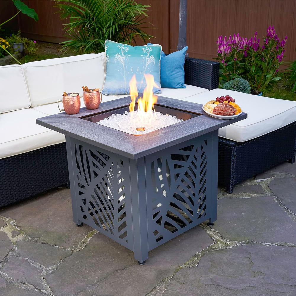Endless Summer Lindsey 30 in LP Gas Fire Pit Table, Steel Base, GAD15318ES