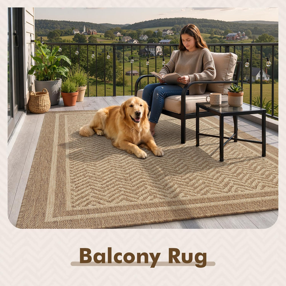 MontVoo-Outdoor Rug-Patio Rug 4x6 Polypropylene Indoor Outdoor Rugs Outdoor C...
