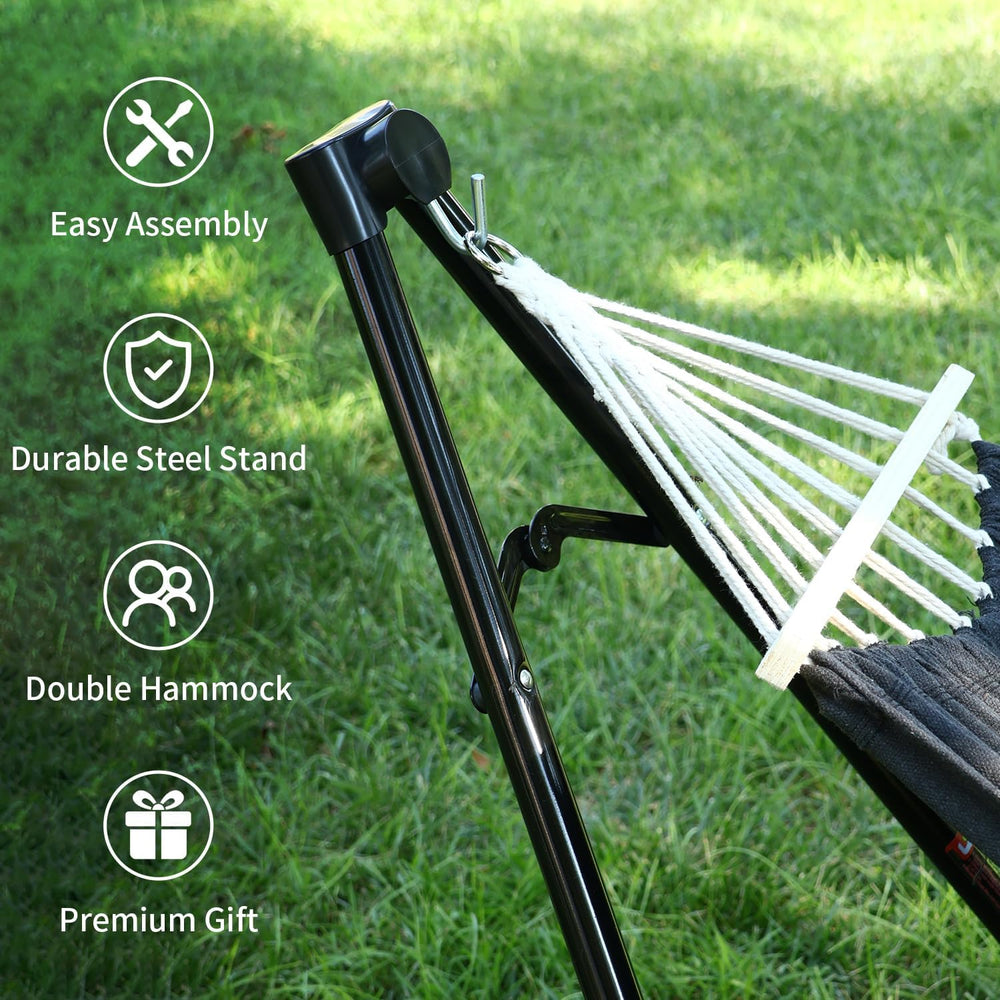 2 in 1 Hammock with Stand - Portable Hammock & Swing Chair, No Tools Asse...