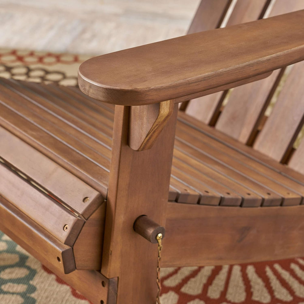 Christopher Knight Home Cara Outdoor Foldable Acacia Wood Adirondack Chair, D...