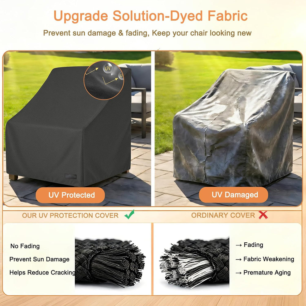 NettyPro Patio Adirondack Chair Cover Waterproof Outdoor Furniture Swivel Rec...
