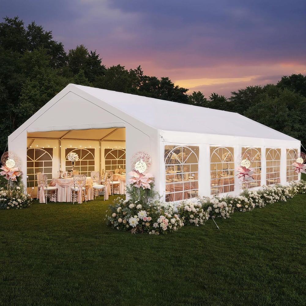 Party Tent 16x32 Canopy Heavy Duty, Waterproof Outdoor Event Tent with Remova...