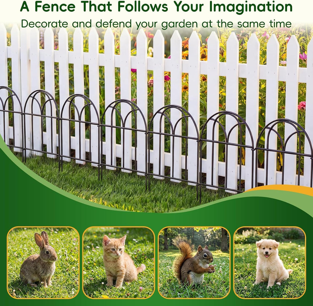 19 Pack 20.58ft x 17in (H) Garden Fence Panels - No Dig Garden Fence Animal B...
