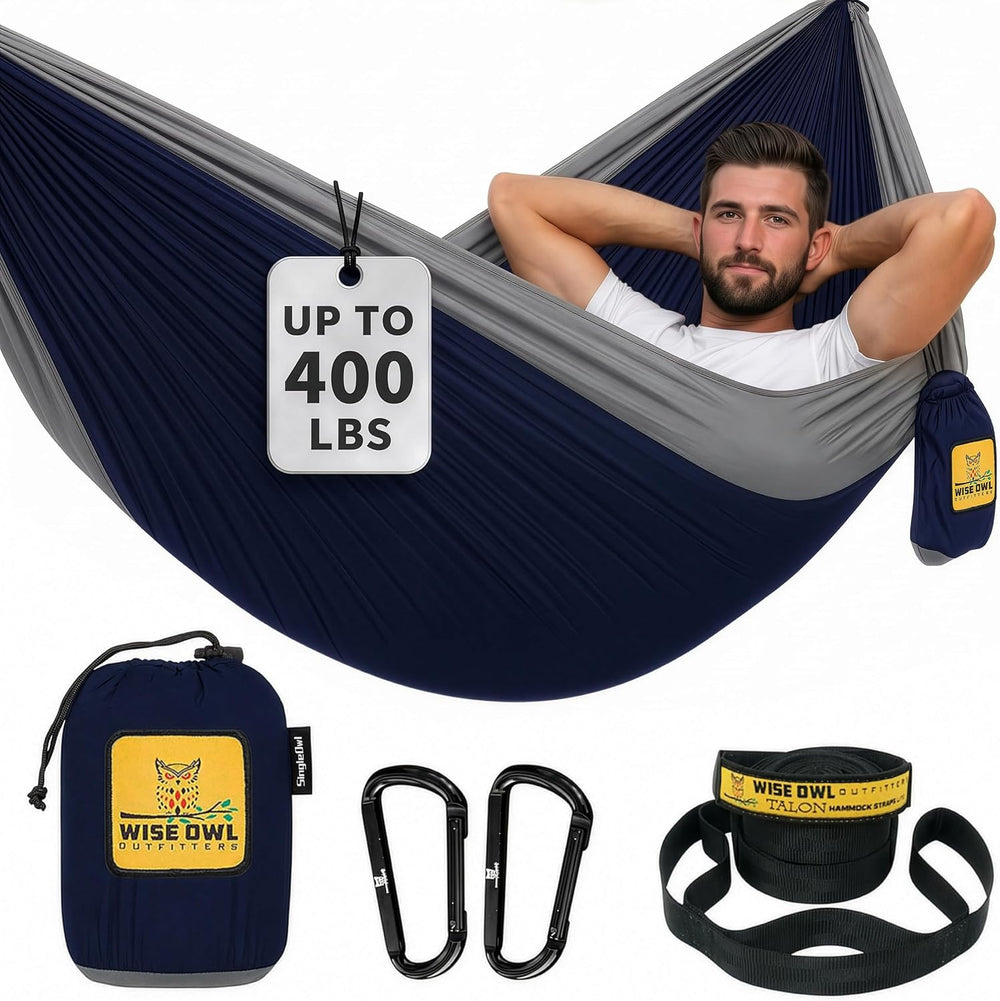 Wise Owl Outfitters Camping Hammock – up to 500lbs Portable Hammock with Tree...