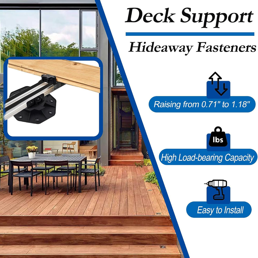 18-30mm Adjustable Deck Blocks, Heavy Duty Deck Foundation Base Support