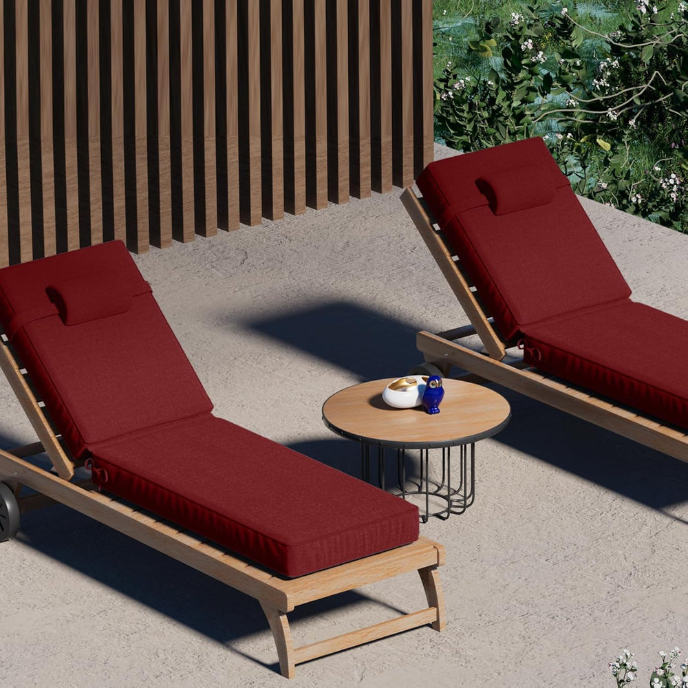 80 x 26 x 4 Inch Olefin Chaise Lounge Cushions, Lounge Chair Cushions with He...