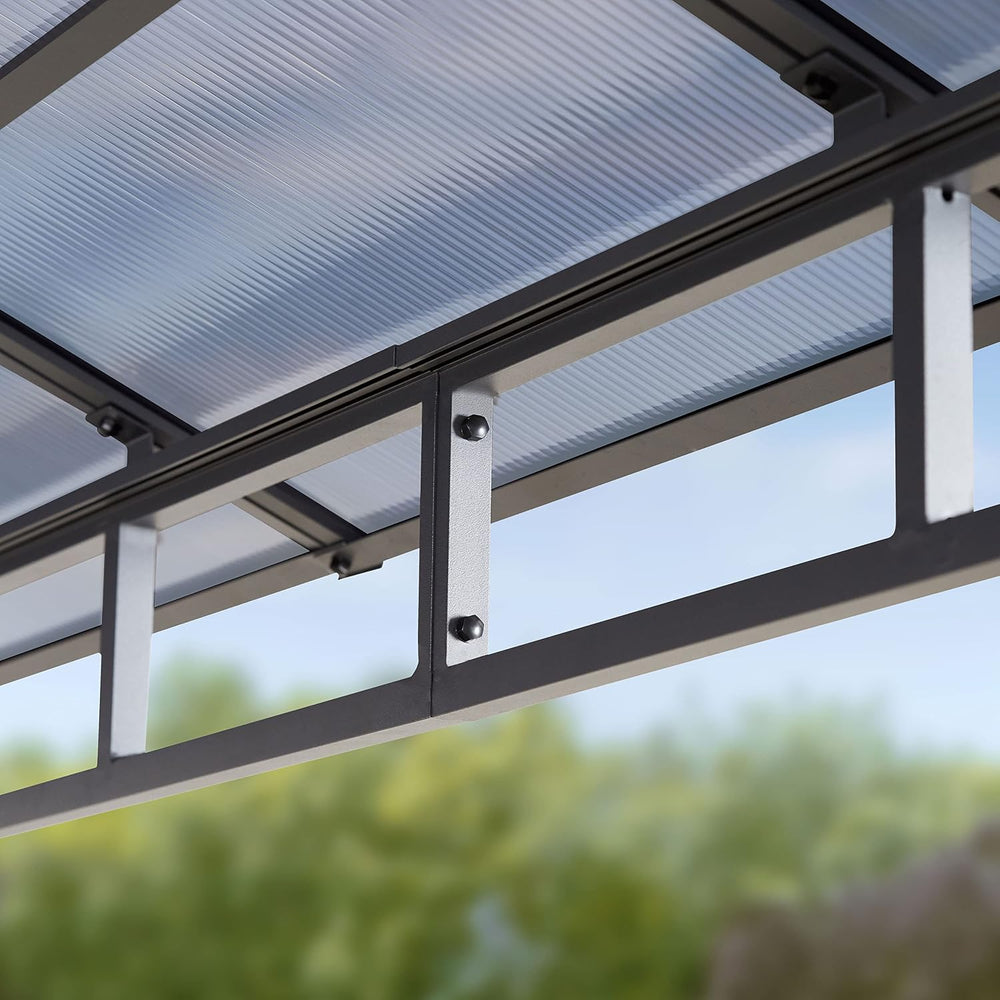 TOOLPORT 10x10 ft Hardtop Gazebo Polycarbonate Roof