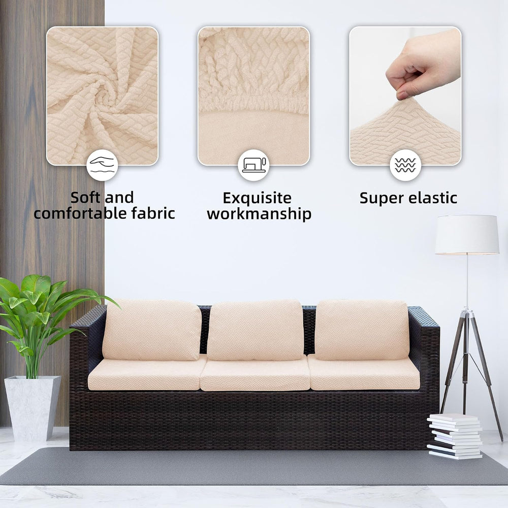 8PCS Patio Cushion Covers.Patio Furniture Couch SeatSlipcovers