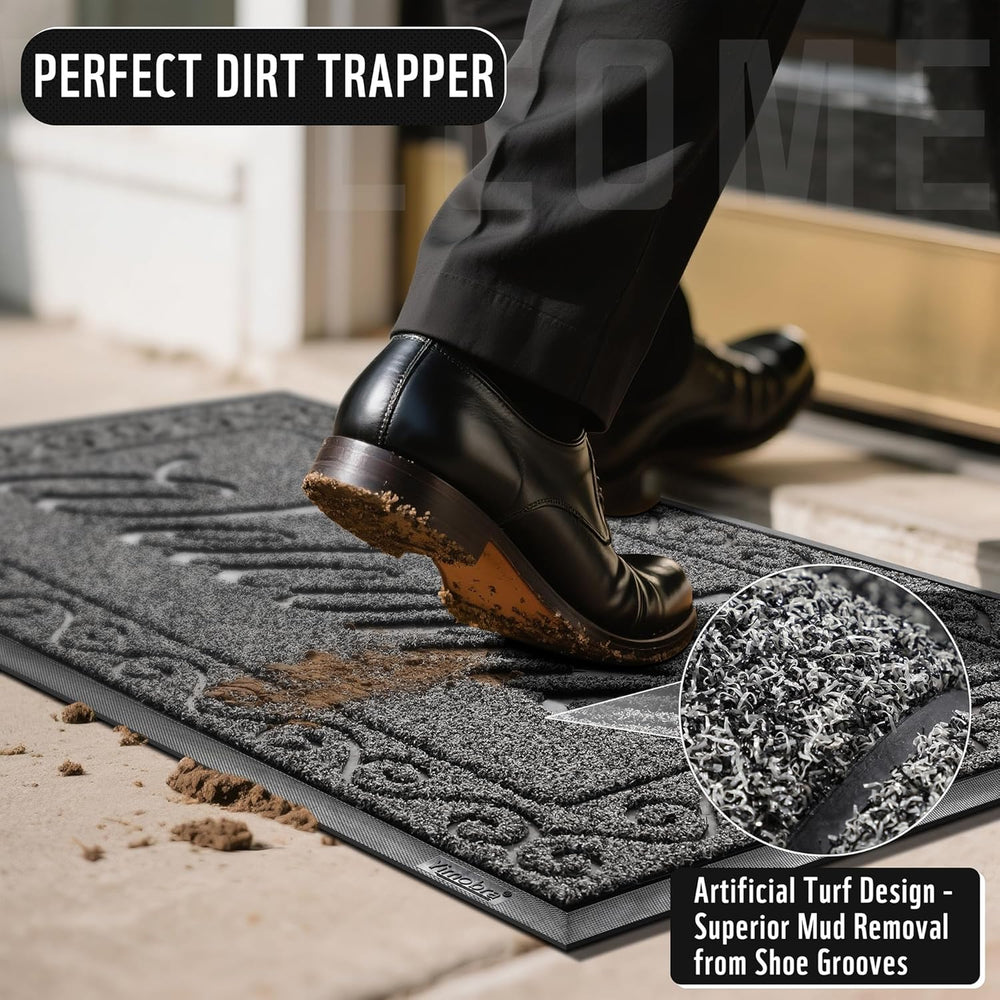 Yimobra Welcome Mat Outdoor Indoor, Waterproof Heavy Duty Front Door Mat Outs...