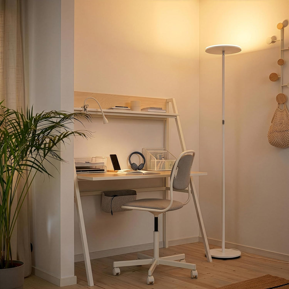 Brightech Sky LED Floor lamp, Torchiere Super Bright Floor Lamp for Living Ro...