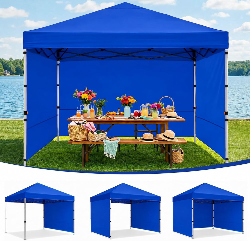 10 x 10 Canopy Sidewalls, 3 Pack Pop Up Canopy Walls, Blue