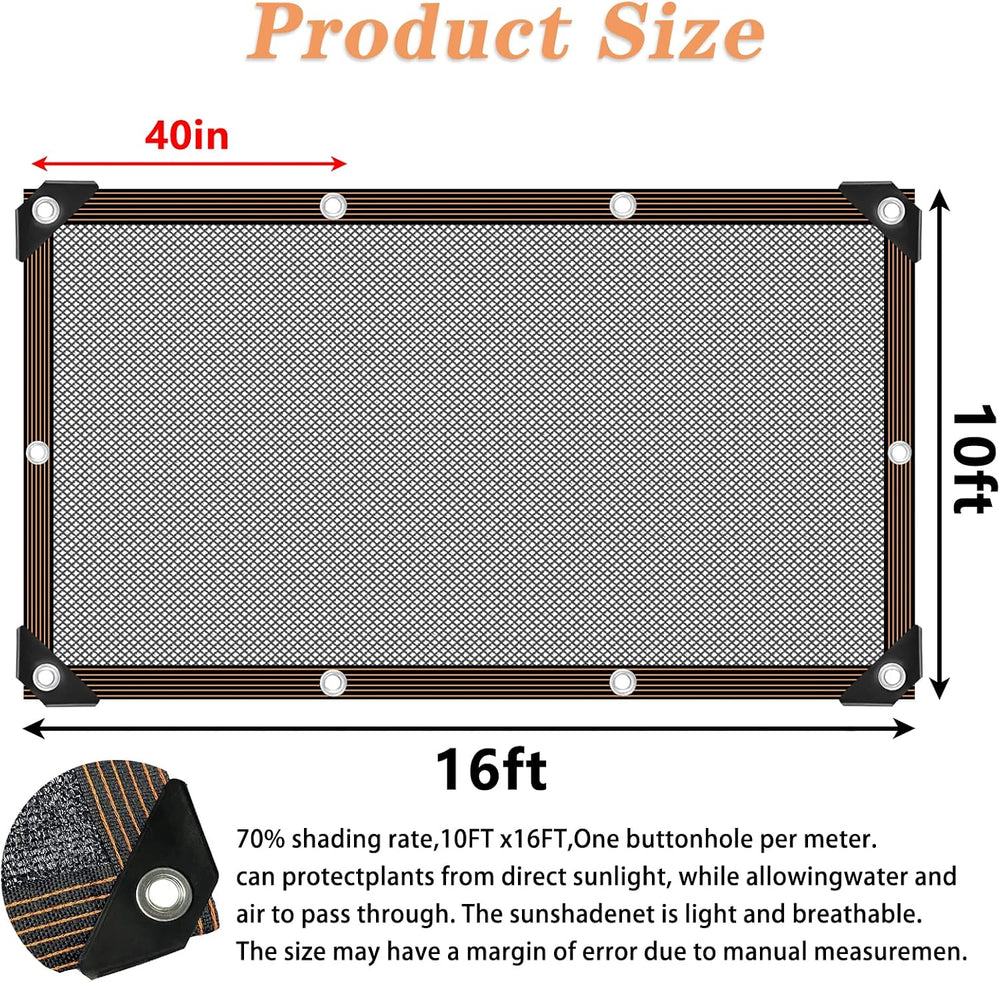 Shade Cloth - for Plants Greenhouse, 70% Sunblock Shade Sails -for Outdoor Ga...