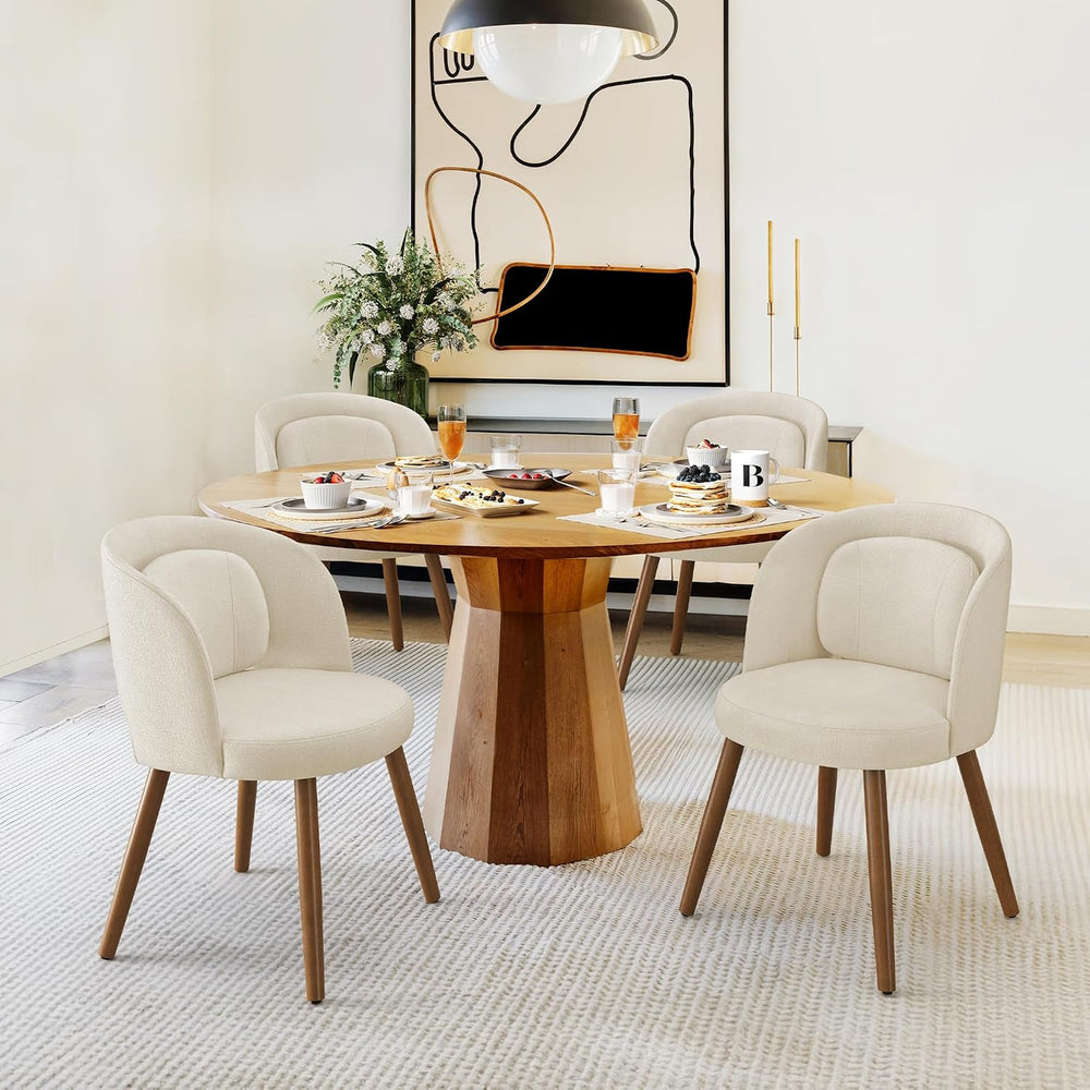 LUE BONA Dining Chairs Set of 4, Modern Upholstered Kitchen Chairs with Solid...