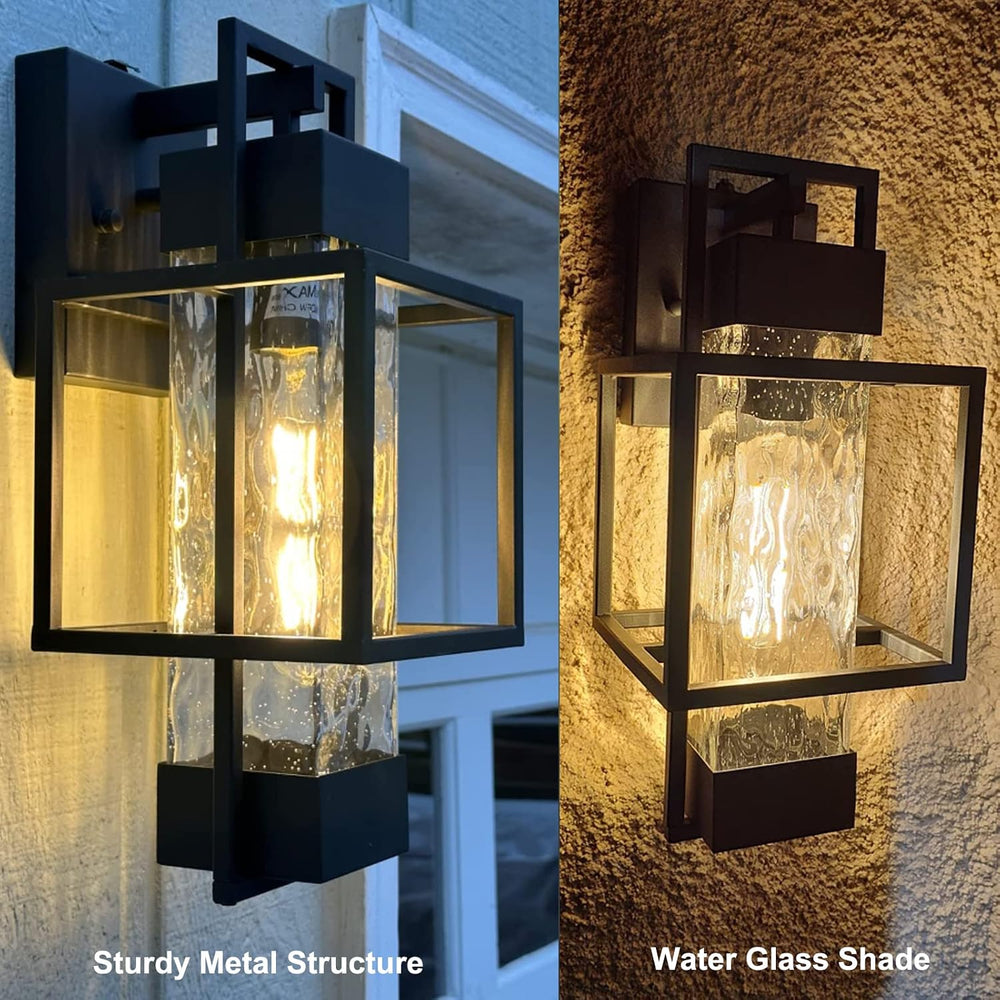 PARTPHONER Modern Outdoor Light Fixtures Dusk to Dawn Outdoor Lighting 2 Pack...