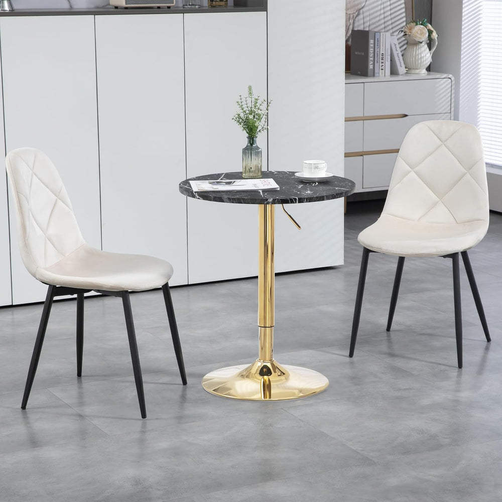 Finnhomy 24" Round Cocktail Bar Table with Metal Base, Tall Bistro Pub T...