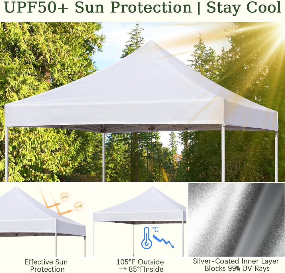 10x10 Canopy Replacement Top Cover for Pop Up Canopy Tent, Industry-Leading 3...
