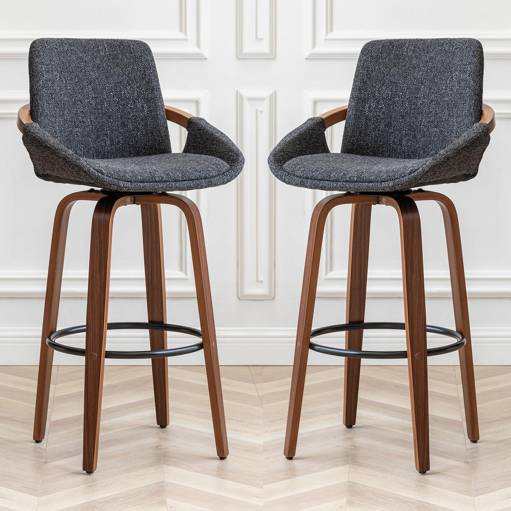 LUNLING 29.5" Set of 3 Bar Height Barstools Mid Century Modern Retro Bar...