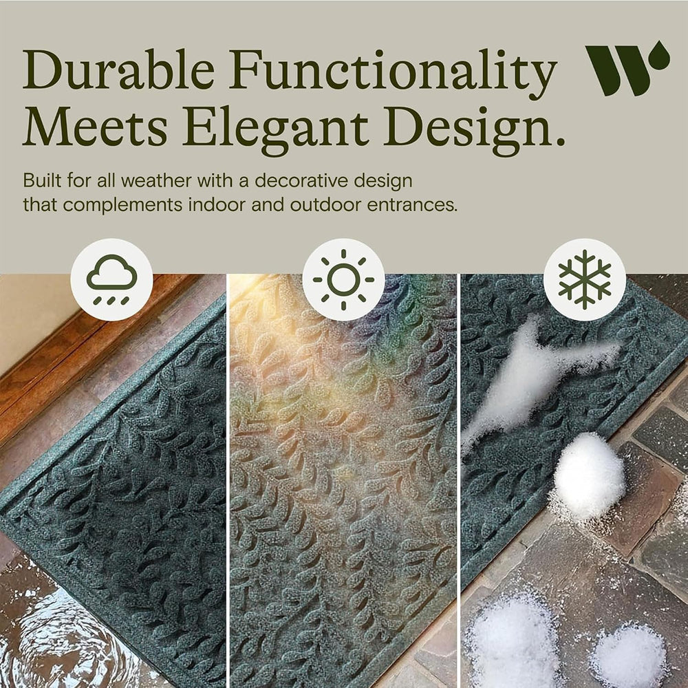 WaterHog Boxwood Front Door Mat Indoor Outdoor Entrance, All-Weather Mats