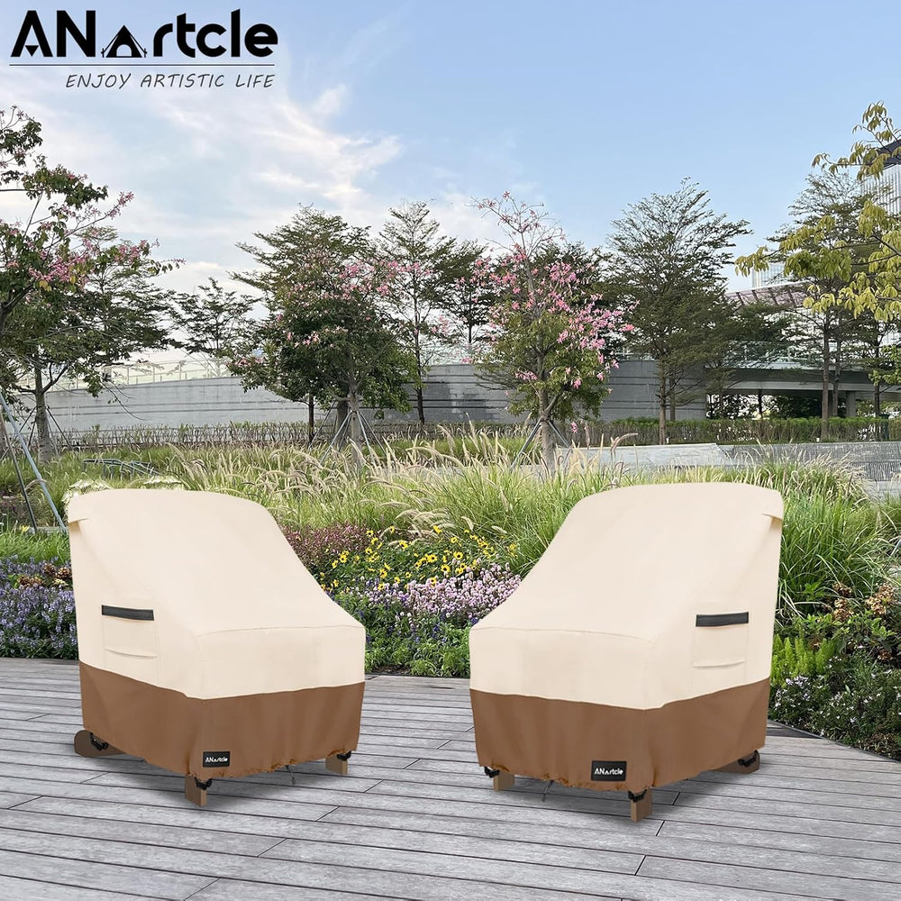 ANartcle Patio Adirondack Chair Cover 2 Pack,600D Waterproof Heavy Duty Outdo...