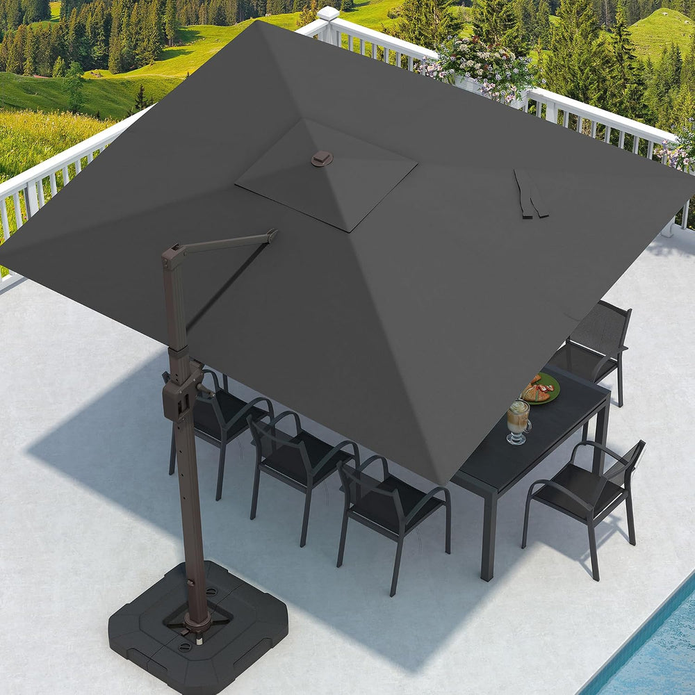 9' X 12' Cantilever Patio Umbrella Rectangular Outdoor Umbrellas