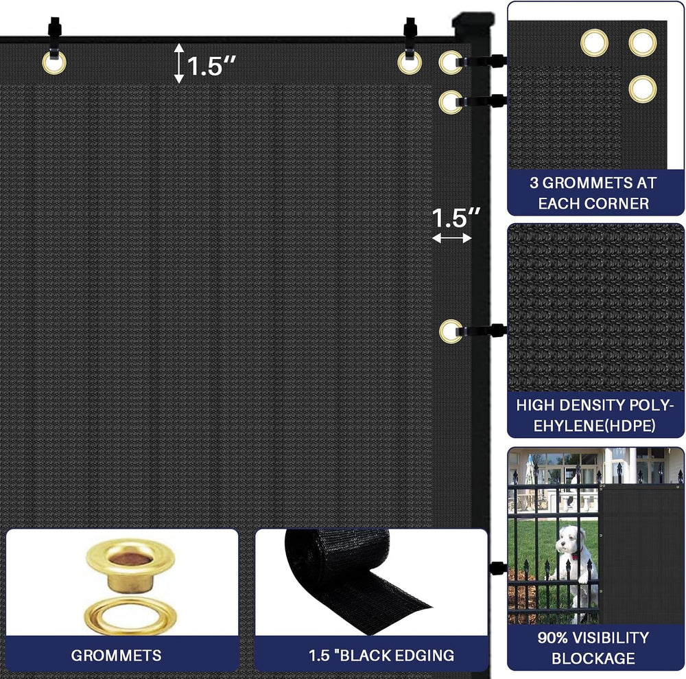Windscreen4less 6'x50' Privacy Fence Screen Heavy Duty Windscreen Fen...