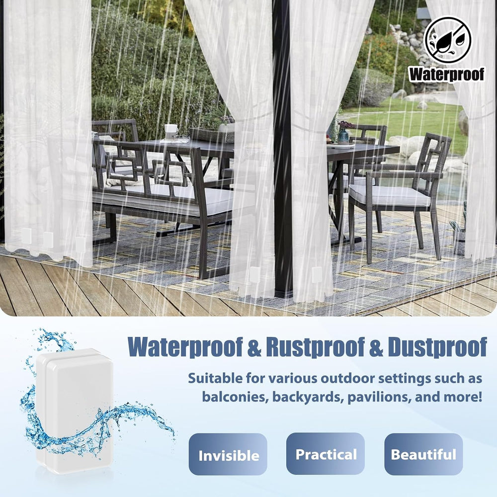 16PCS 52 oz Heavy Duty Outdoor Curtain Weights, Waterproof Magnets, White