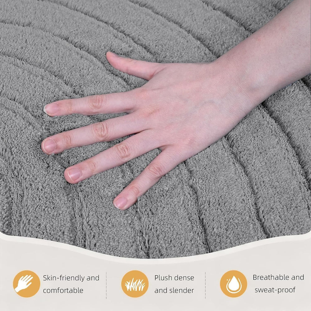 Grey 8x10 Modern Geometric Area Rug, Washable Living Room Rug