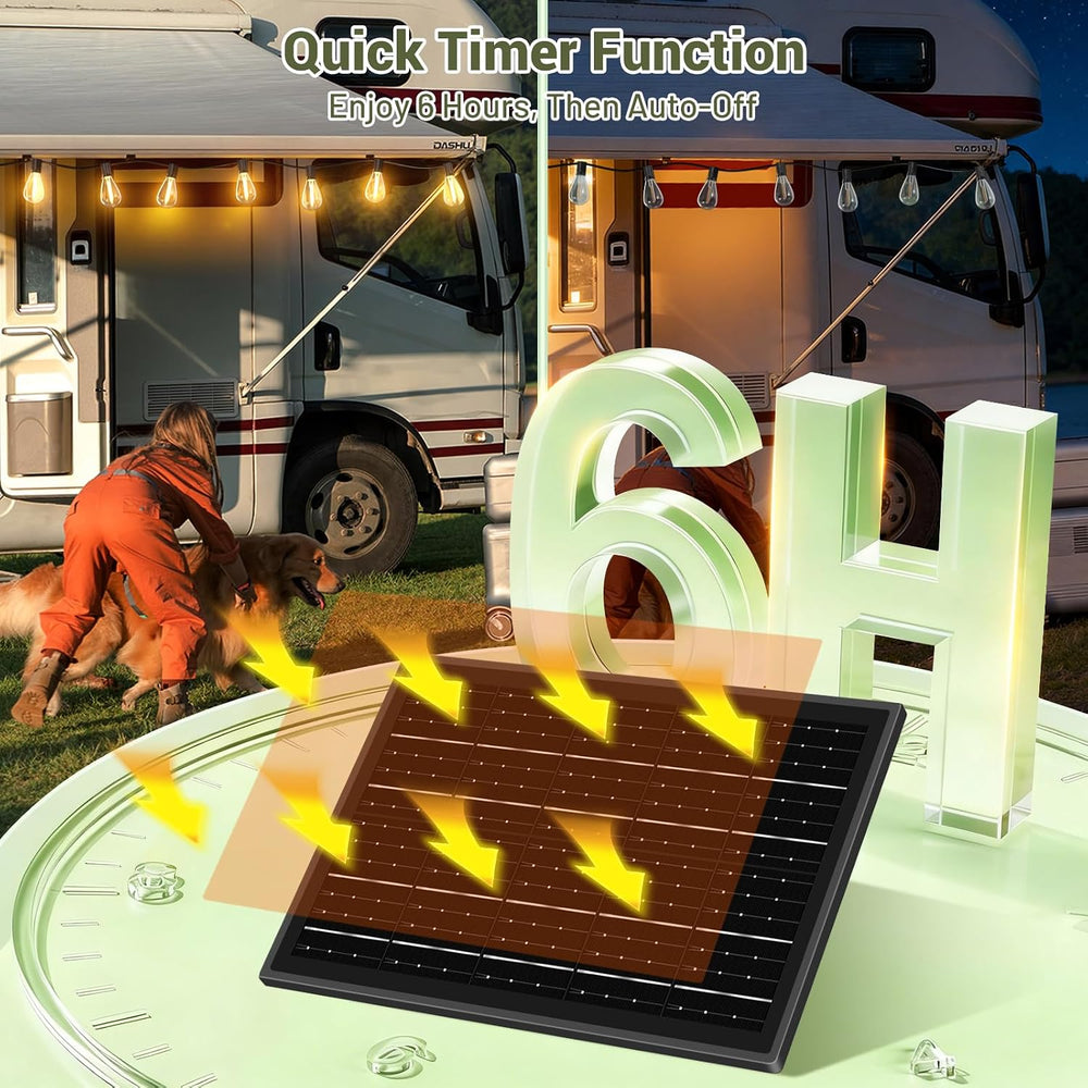 200FT Solar String Lights Outdoor Waterproof 72+2 LED Bulbs, Solar Powered wi...