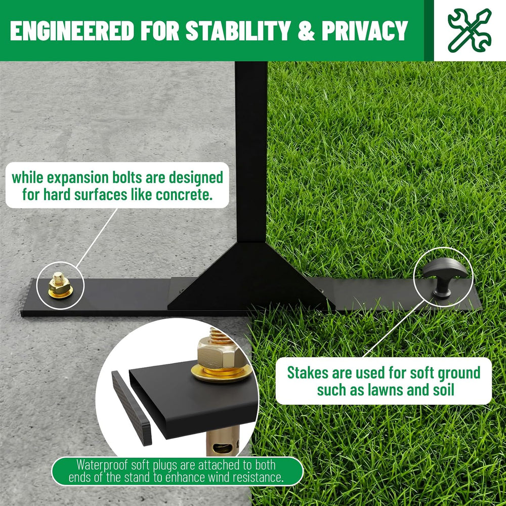 SnugNiture “Metal Privacy Screen”, 72" H × 47" W Weather Resistant ...