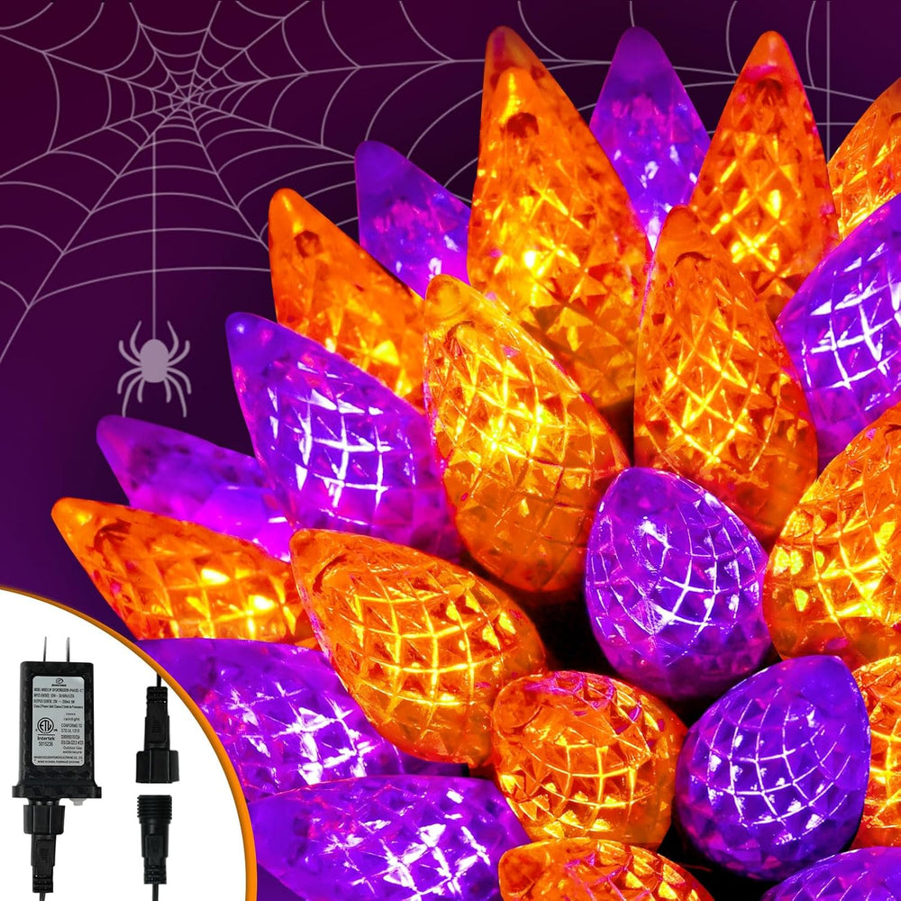 250 LED Linkable C6 Halloween Lights 82FT Outdoor Halloween Lights Decor