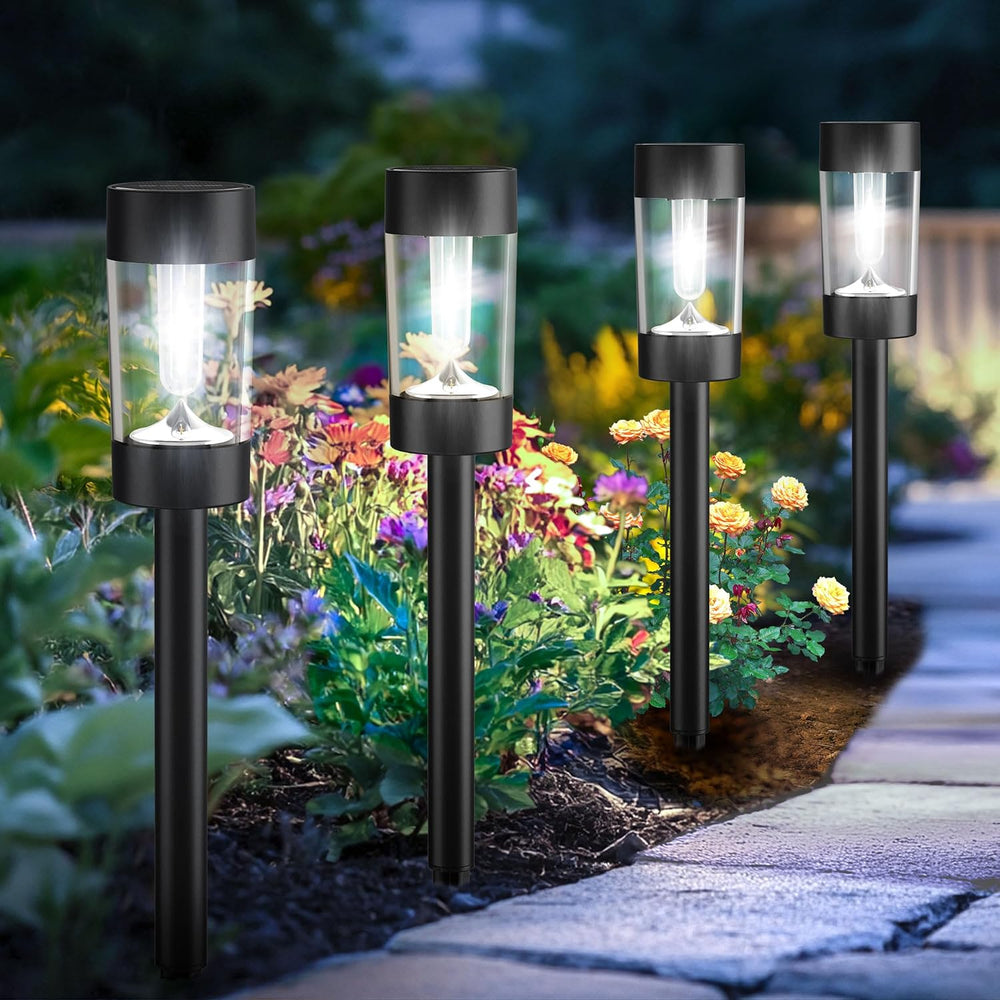 Eyrosa Solar Pathway Lights Outdoor Waterproof, 12 Pack, Cool White