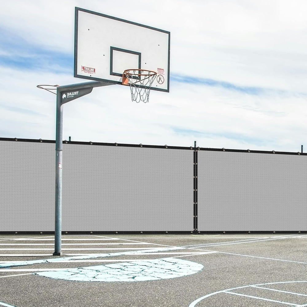 6' x 50' Gray Privacy Screen Fence Cover Heavy Duty Fencing Mesh with...