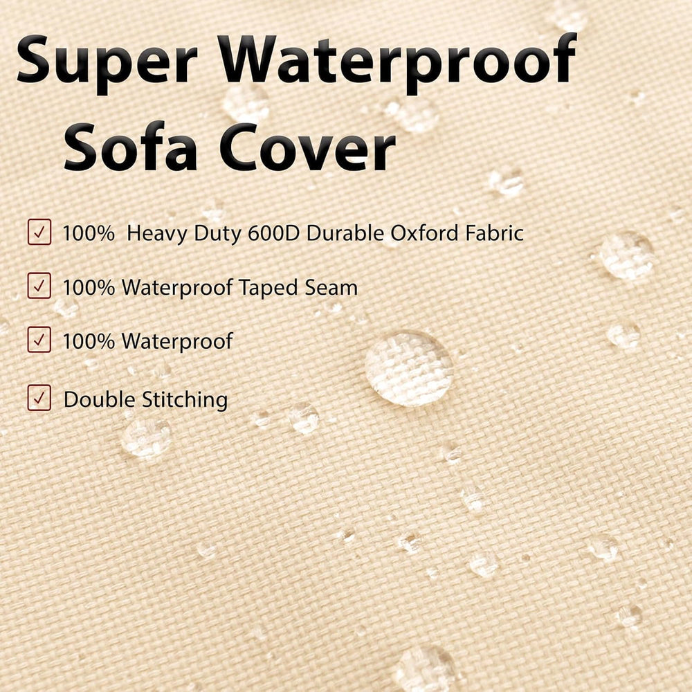 Outdoor Sectional Cover V-Shaped Garden Patio Furniture Covers Waterproof Rip...