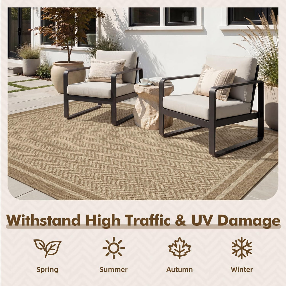 MontVoo-Outdoor Rug-Patio Rug 4x6 Polypropylene Indoor Outdoor Rugs Outdoor C...