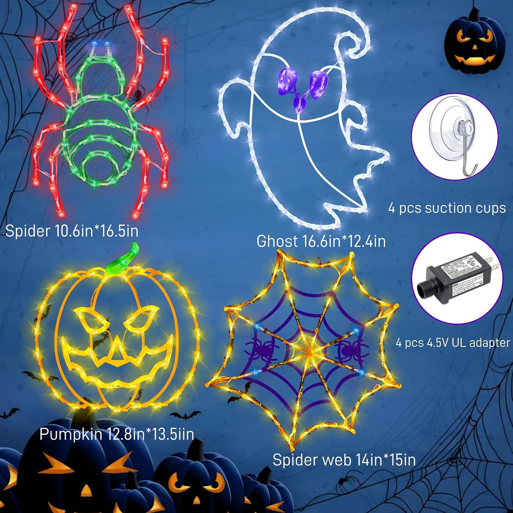 TRWYMZ Halloween Decorations - 16" Halloween Window Silhouette Lights
