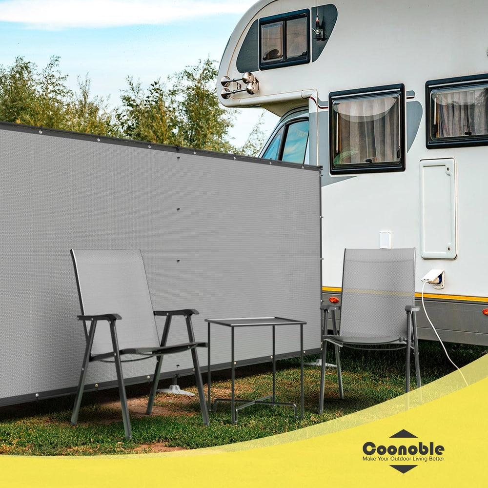 6' x 24' Gray Outdoor Privacy Screen Freestanding 240 GSM Privacy Fen...