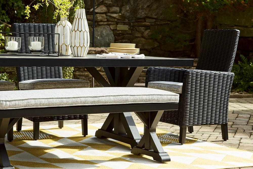 Signature Design by Ashley Beachcroft Outdoor Dining Table, Rust-Resistant Fa...