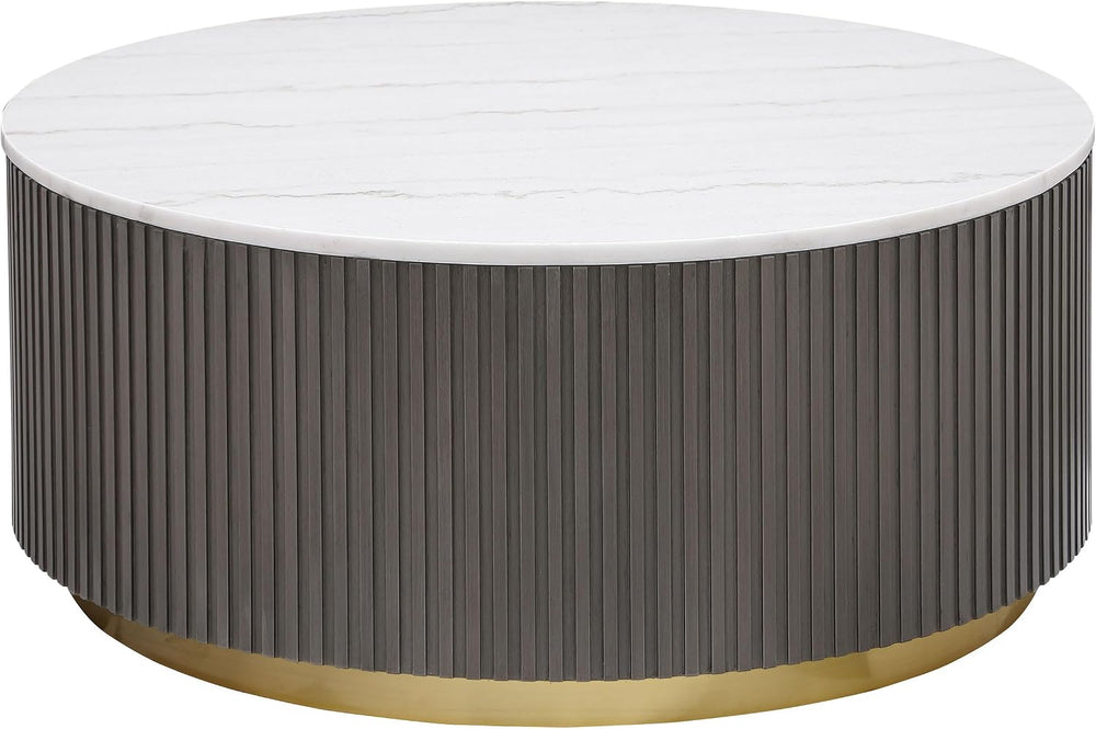 Coaster Home Furnishings - Jason - Wood and Metal - Coffee Table with Reeded ...