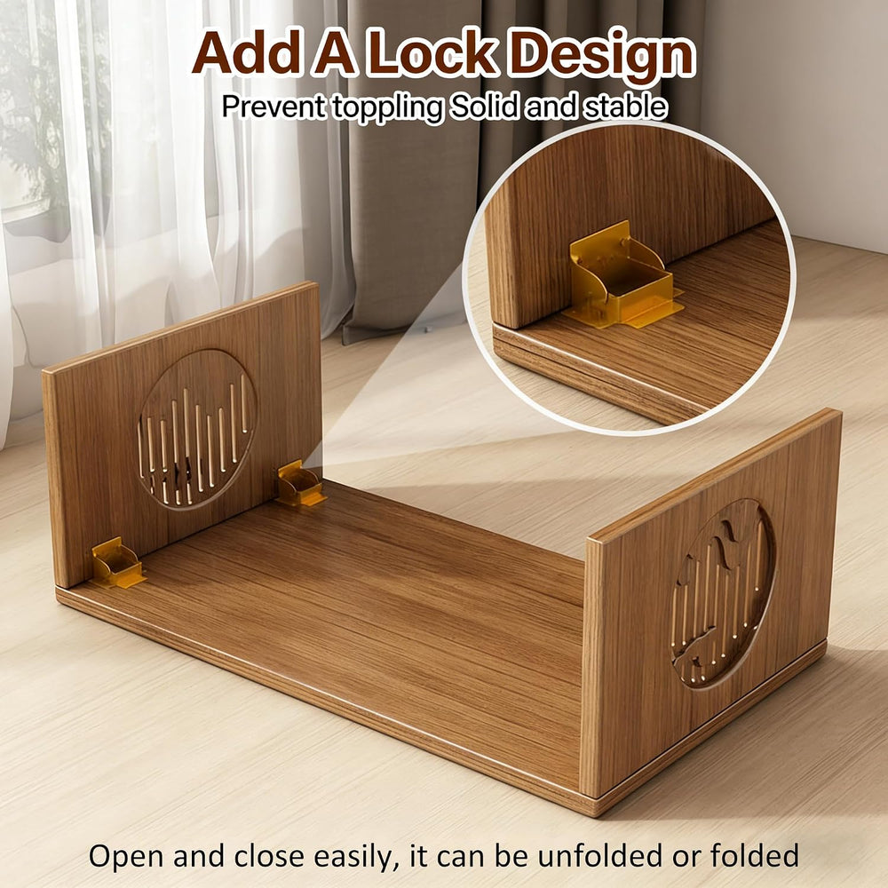Foldable Japanese Floor Table, Low Folding Coffee Table Small